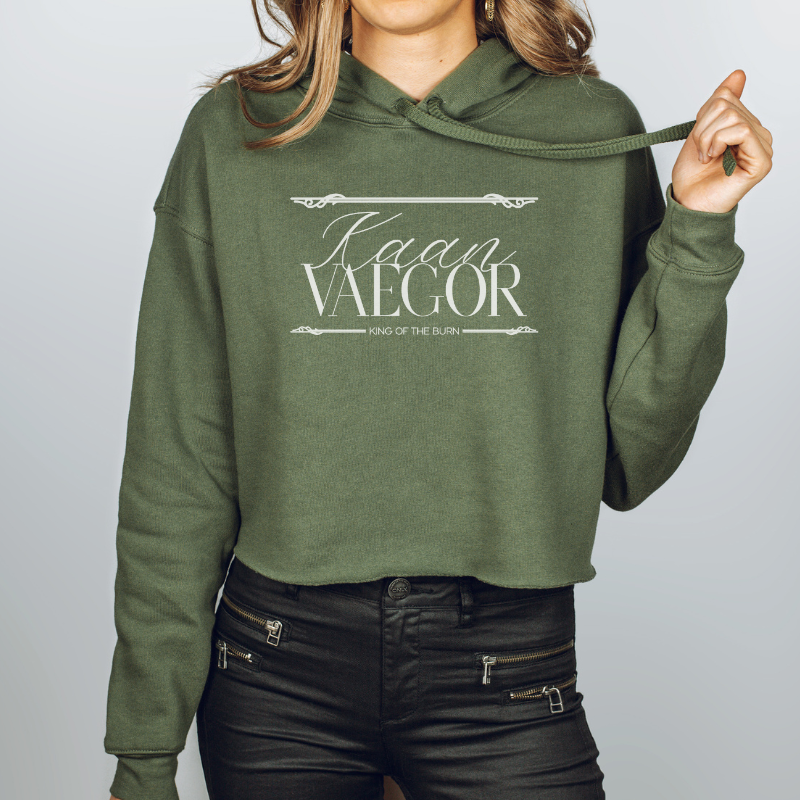 Kaan Vaegor Crop Hoodie | When the Moon Hatched