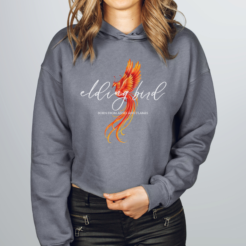 Elding Bird Crop Hoodie | When the Moon Hatched