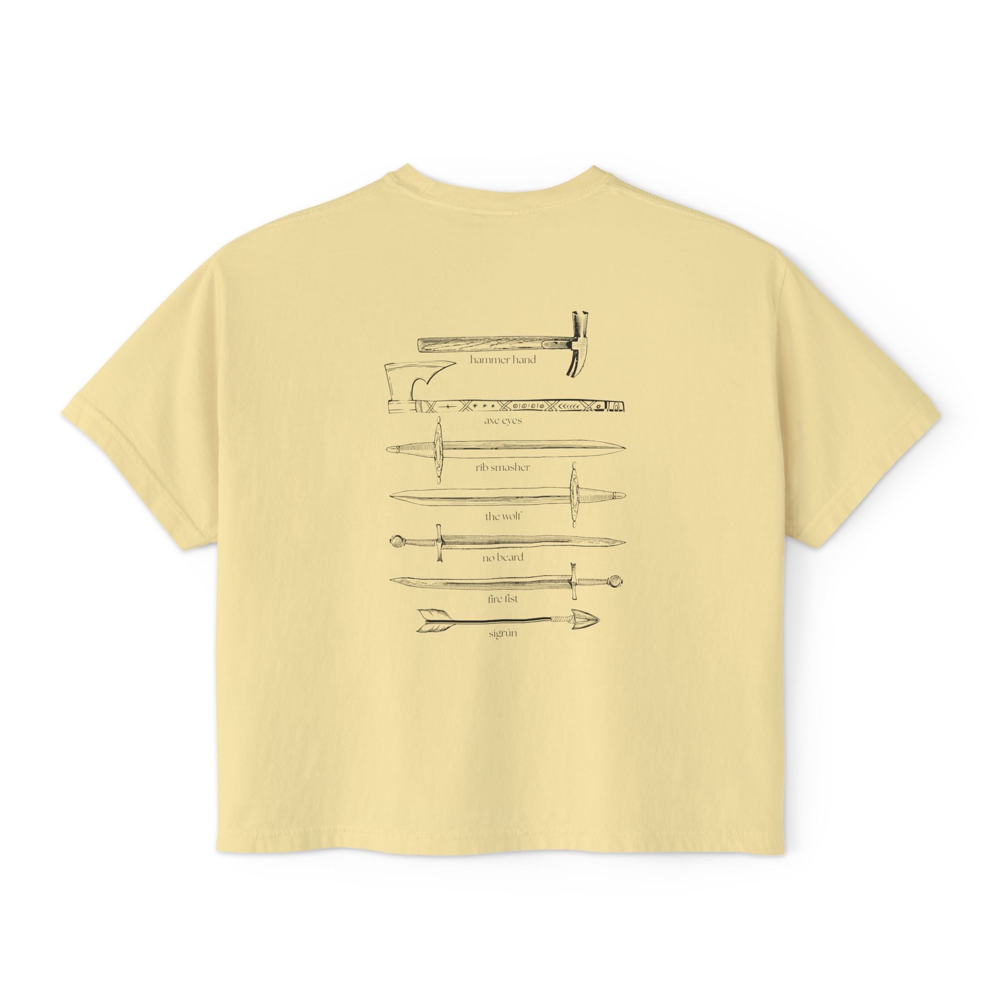 The Blood Axe Crew Weapons Crop Top | The Road of Bones