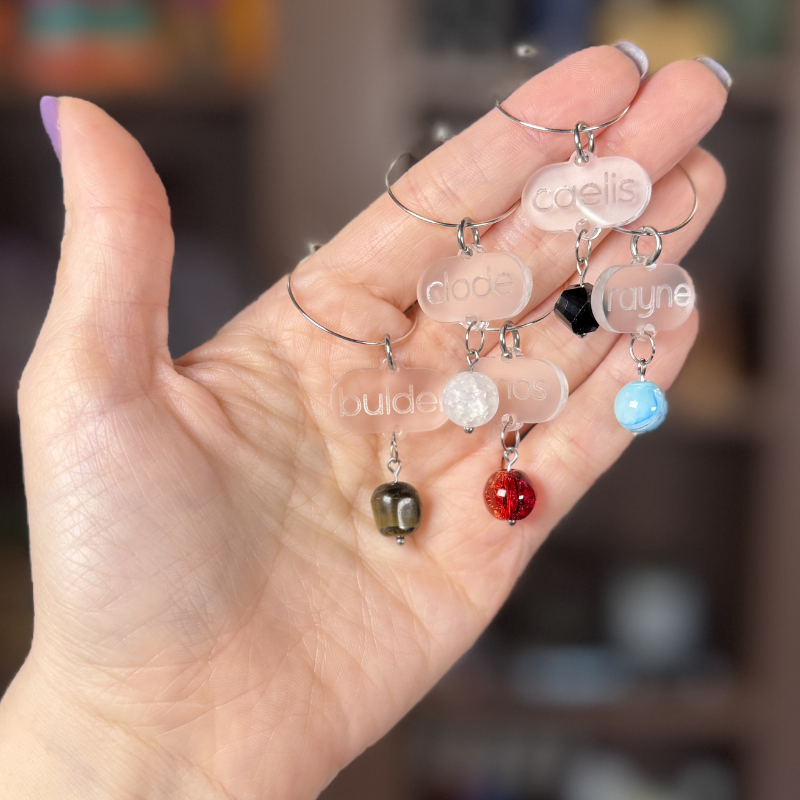 Elemental Bead Wine Charms | When the Moon Hatched
