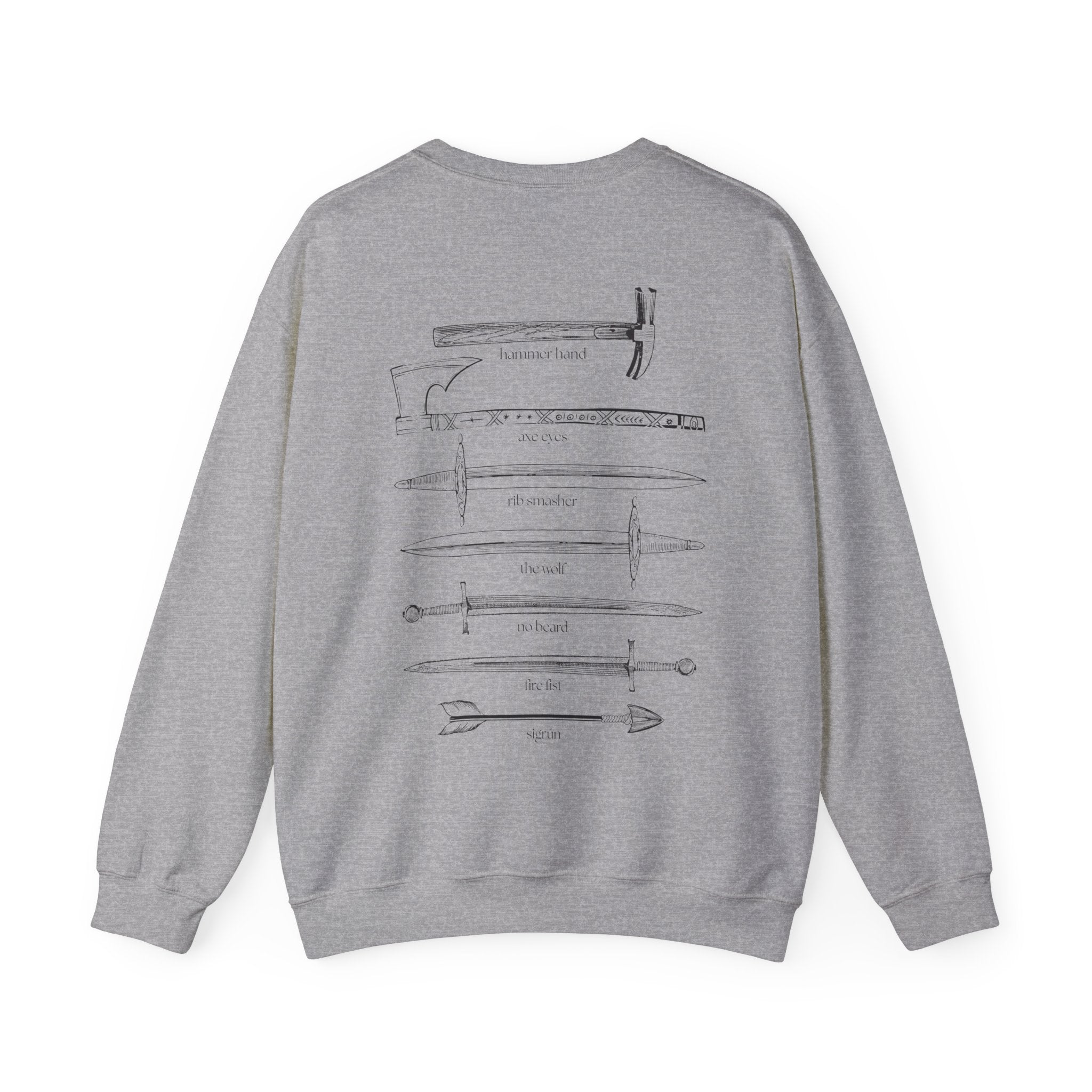 The Blood Axe Crew Weapons Sweatshirt | The Road of Bones
