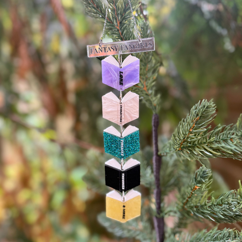 Fantasy Fangirls Book Stack Ornament