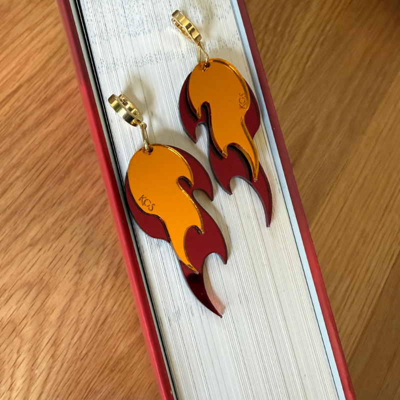 KCS Flame Earrings | Kindred's Curse Saga