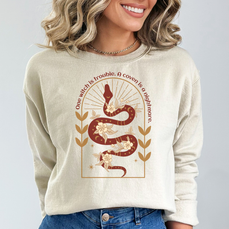 One witch is a Problem Sweatshirt | The Serpent and The Wolf