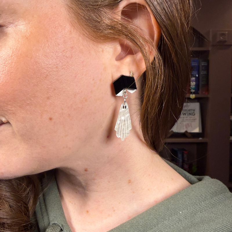Book Ghostie Earrings