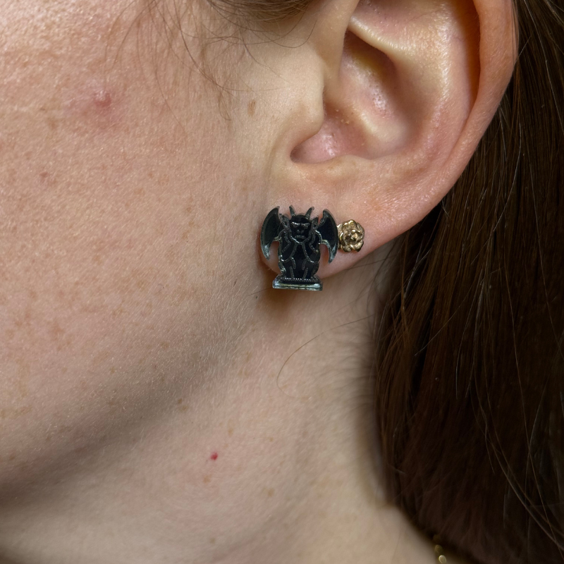 Gargoyle Stud Acrylic Earrings