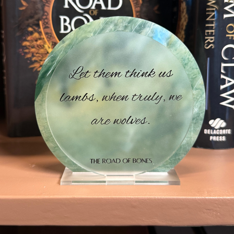 Lambs and Wolves Bookshelf Sign | The Road of Bones