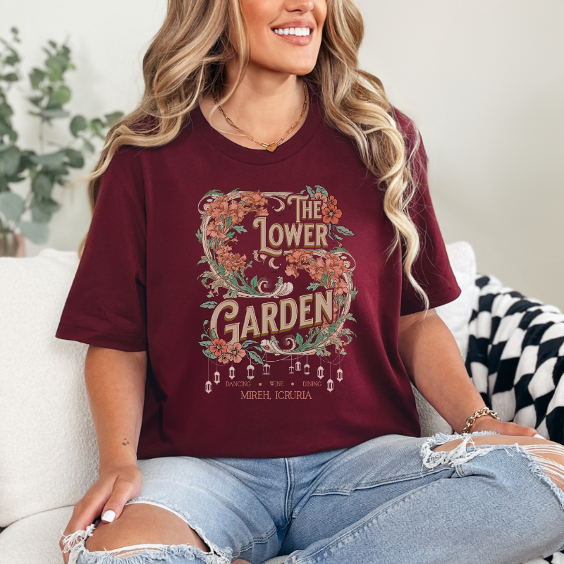 Lower Garden The serpent and the wolf shirt Icruria Bookish merch book girly romantasy bookish lover booktok merch librariancore book lover