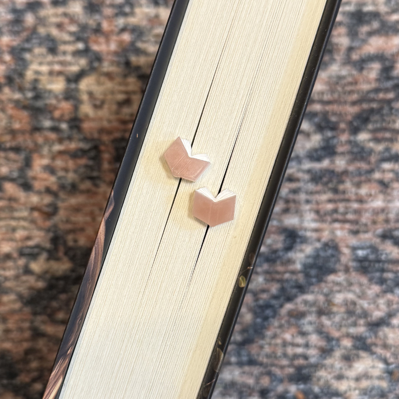 MINI Book Stud Acrylic Earrings