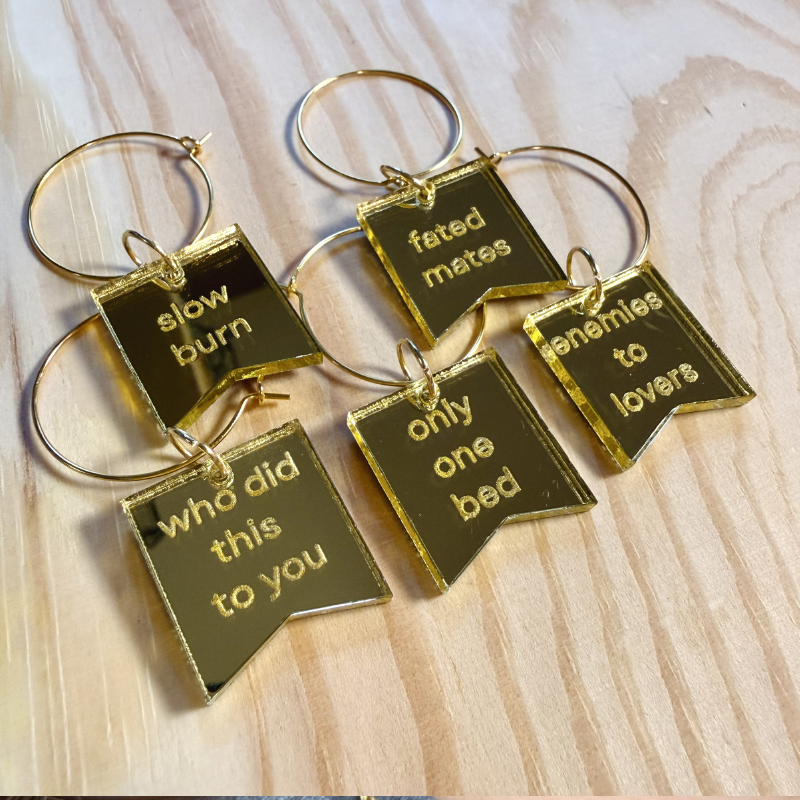 Romance Trope Wine Charms