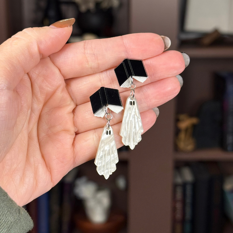 Book Ghostie Earrings