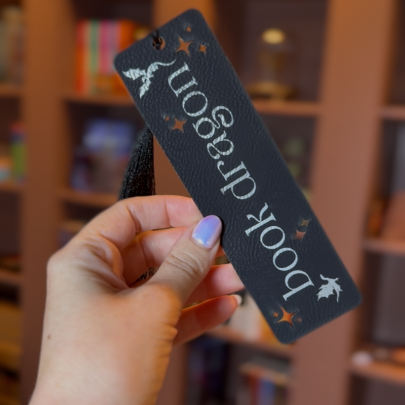Book Dragon Vegan Leather Bookmark