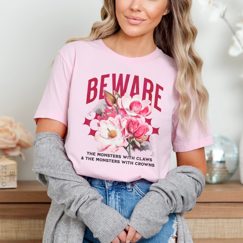 Beware the Monsters T-shirt | Shield ofSparrows