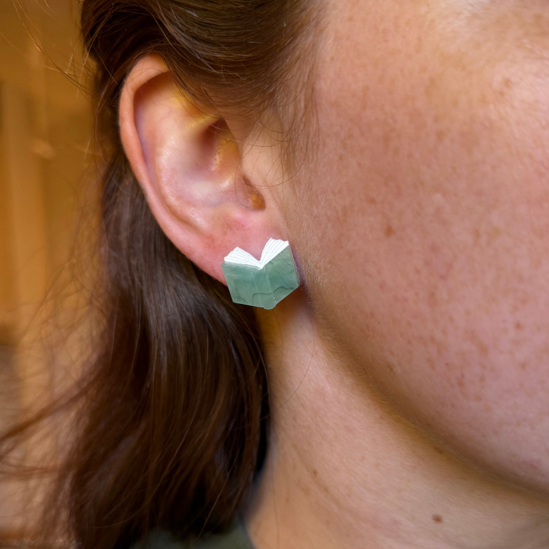 Book Stud Acrylic Earrings