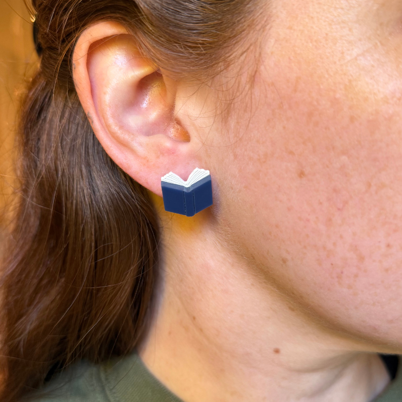Book Stud Acrylic Earrings