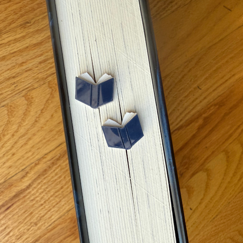 Book Stud Acrylic Earrings