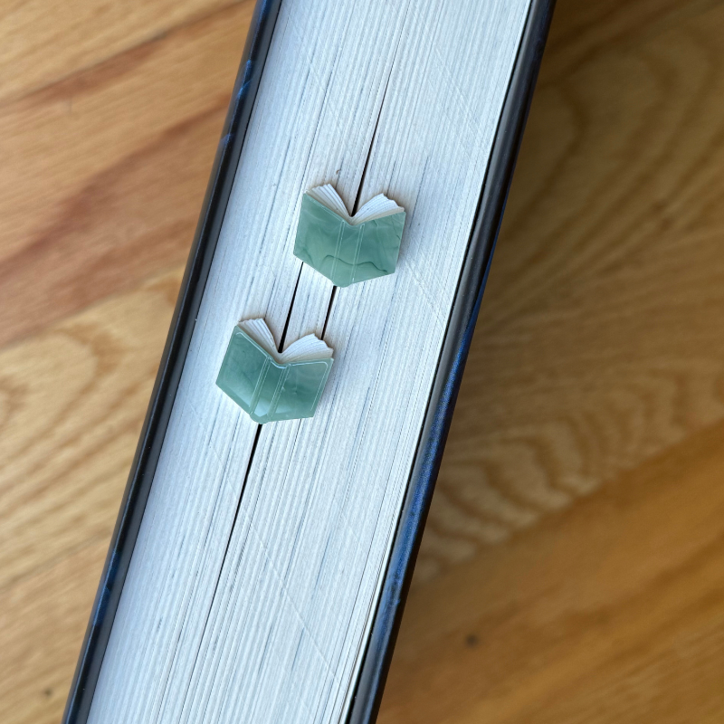 Book Stud Acrylic Earrings