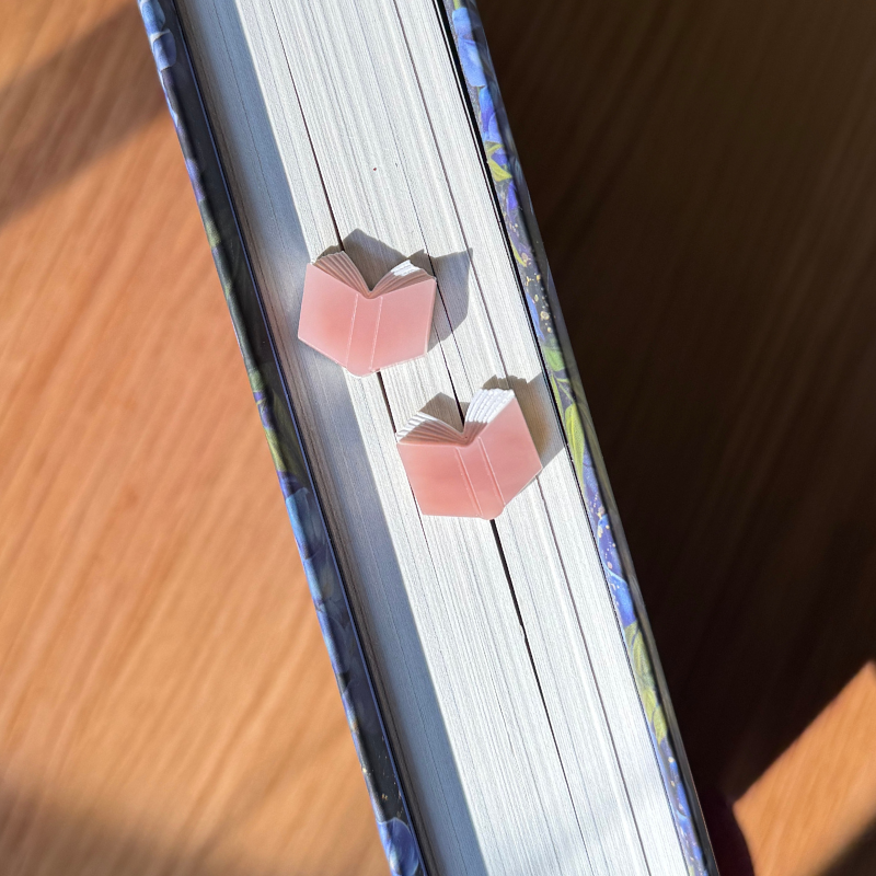 Book Stud Acrylic Earrings