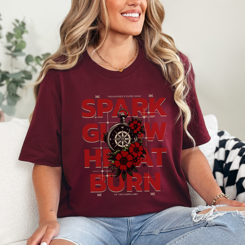 Spark Glow Heat Burn RED Tee | Kindred's Curse Saga