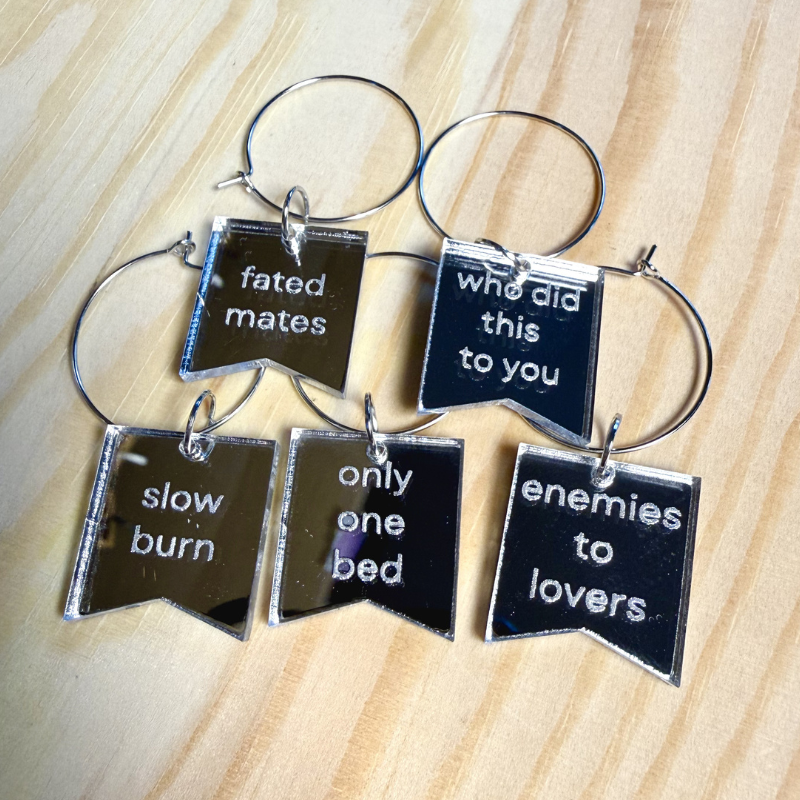 Romance Trope Wine Charms