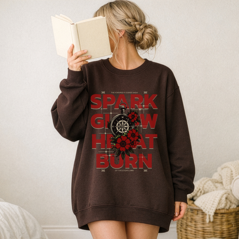 Spark Glow Heat Burn RED Sweatshirt | Kindred's Curse Saga