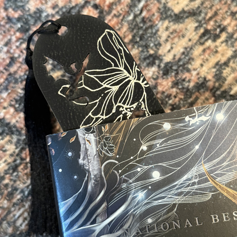 Floral Dragons Vegan Leather Bookmark