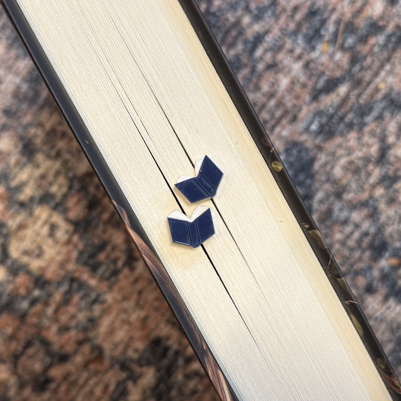 MINI Book Stud Acrylic Earrings