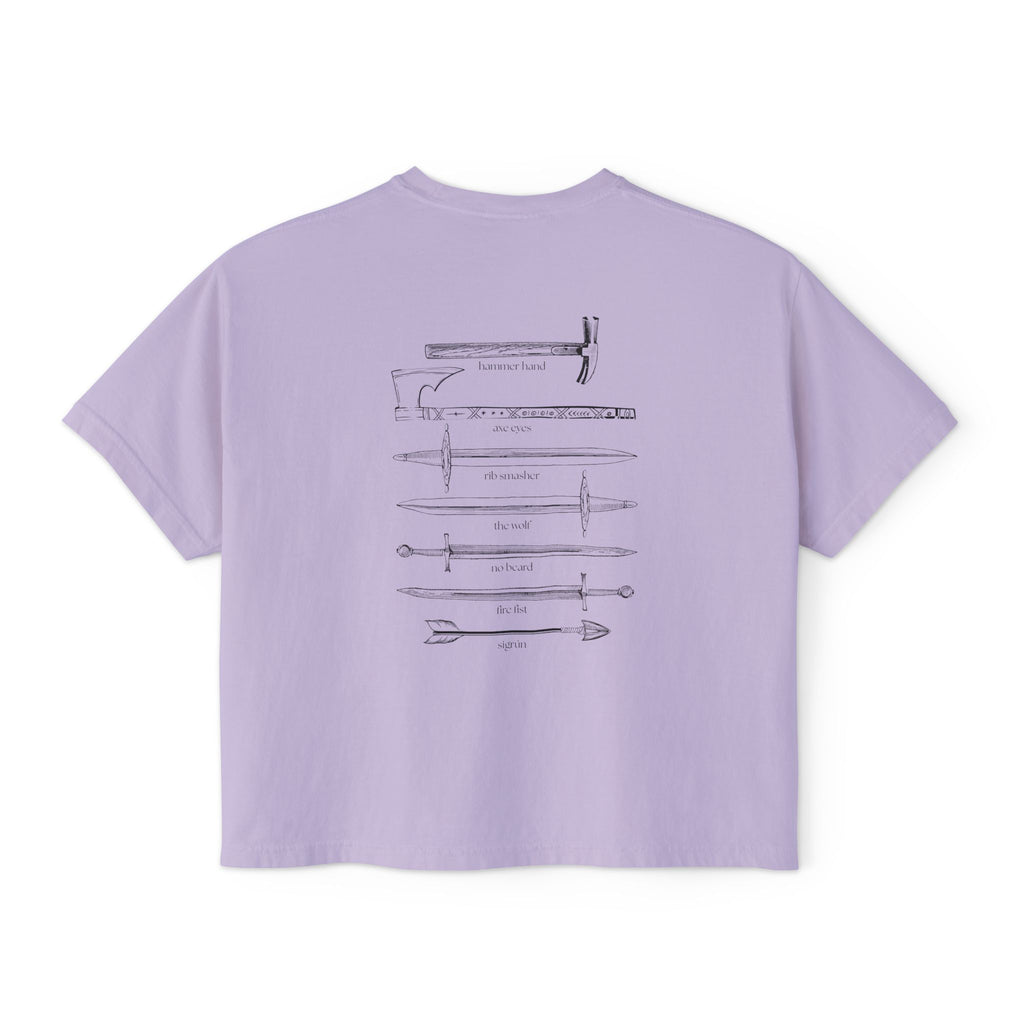 The Blood Axe Crew Weapons Crop Top | The Road of Bones