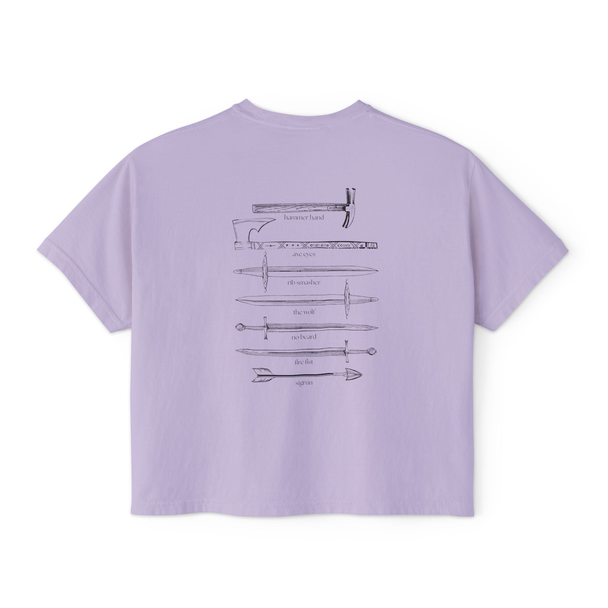 The Blood Axe Crew Weapons Crop Top | The Road of Bones