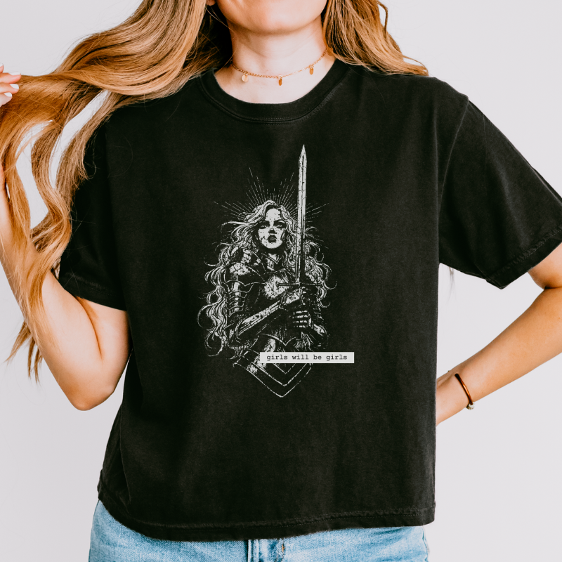 Lady Knight Crop Top | Girls will be girls