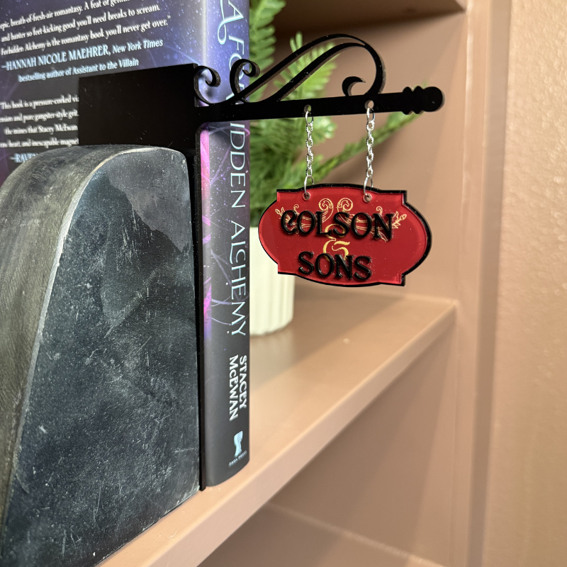 Colson & Sons Bookshelf Sign | A Forbidden Alchemy