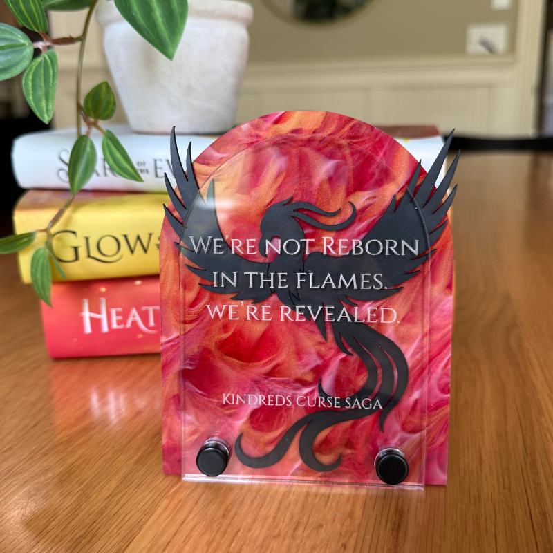 Phoenix Bookshelf Sign | Kindred's Curse Saga
