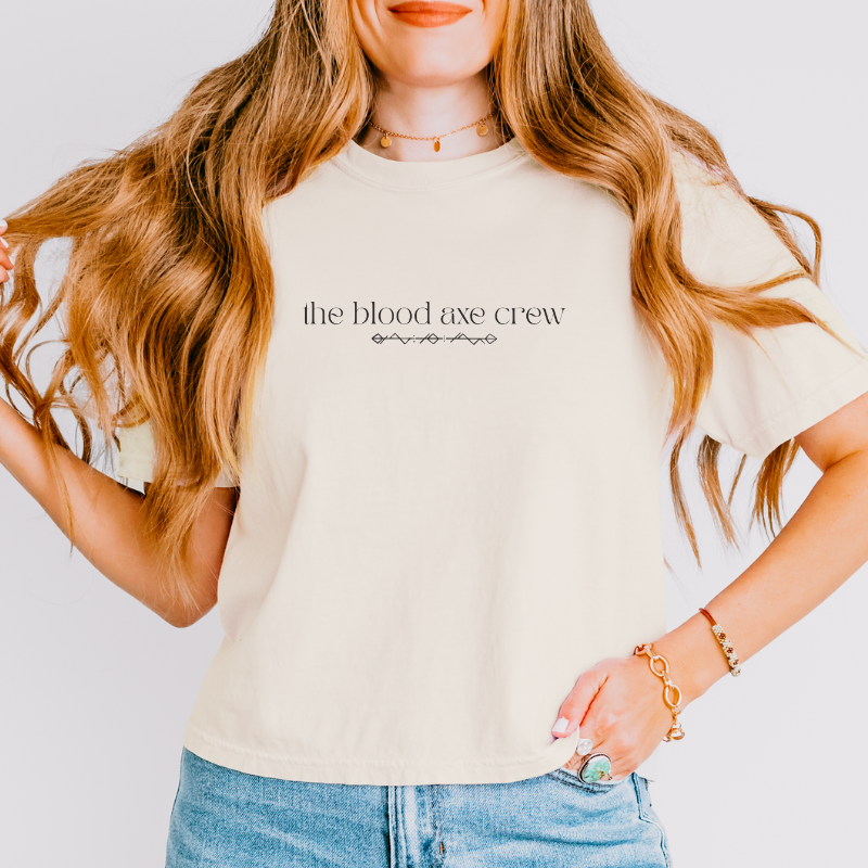 The Blood Axe Crew Weapons Crop Top | The Road of Bones
