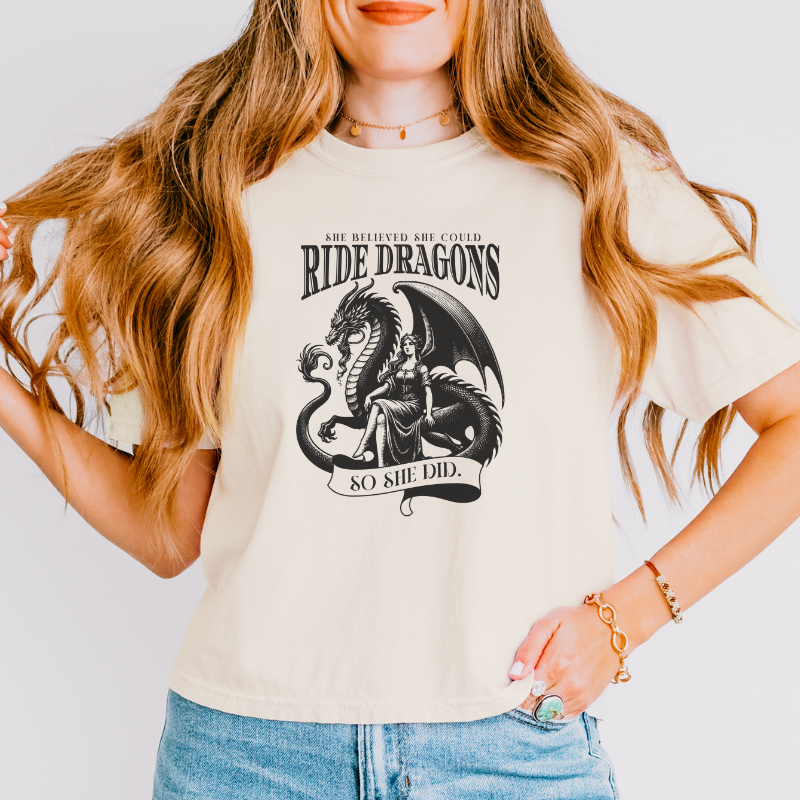 So She Did Dragon Crop Top