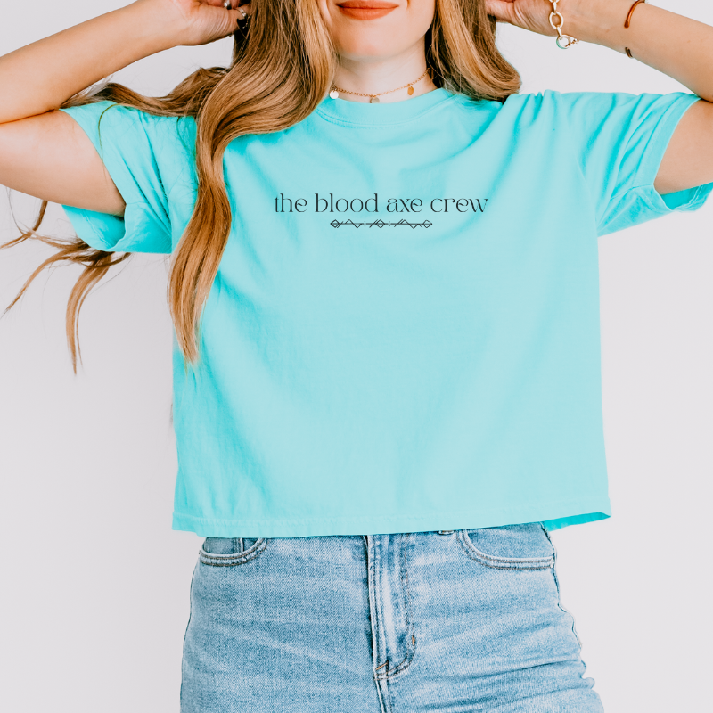 The Blood Axe Crew Weapons Crop Top | The Road of Bones