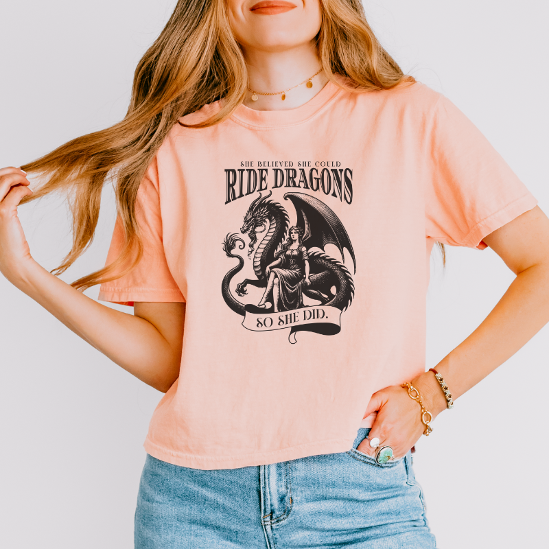 So She Did Dragon Crop Top