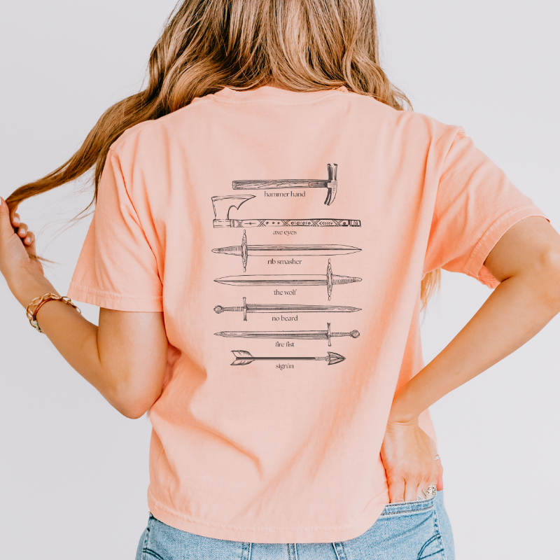 The Blood Axe Crew Weapons Crop Top | The Road of Bones