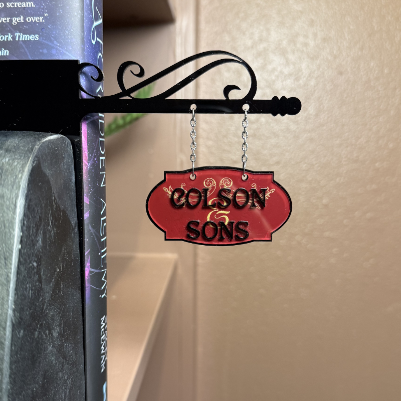 Colson & Sons Bookshelf Sign | A Forbidden Alchemy