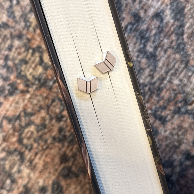 MINI Book Stud Acrylic Earrings