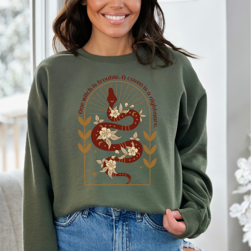 One witch is a Problem Sweatshirt | The Serpent and The Wolf