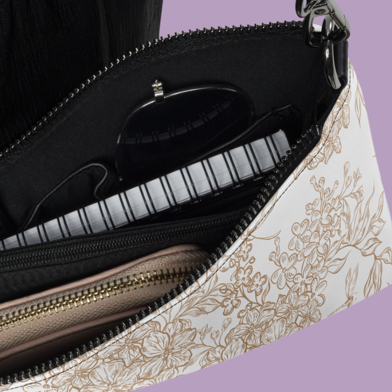 Beige Floral FMC Crossbody Bag | FMC Collection