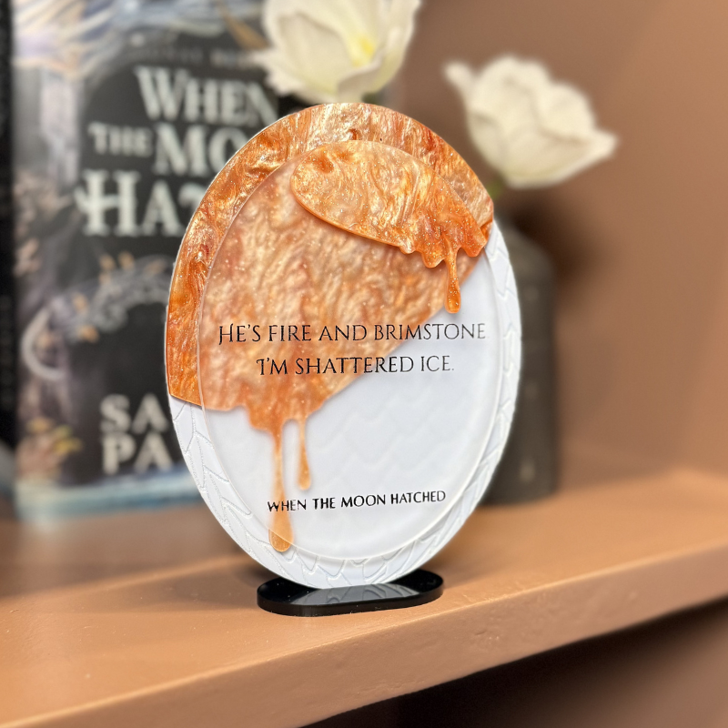 Brimstone & Ice Bookshelf Sign | When the Moon Hatched