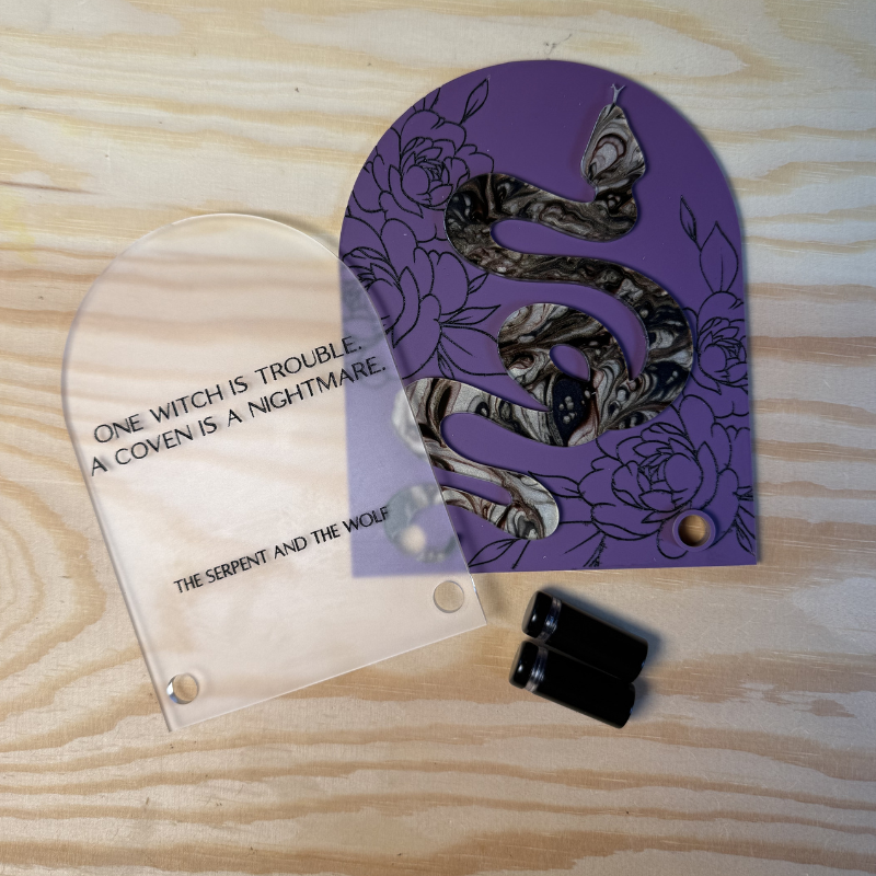 Coven Bookshelf Sign | The Serpent and the Wolf