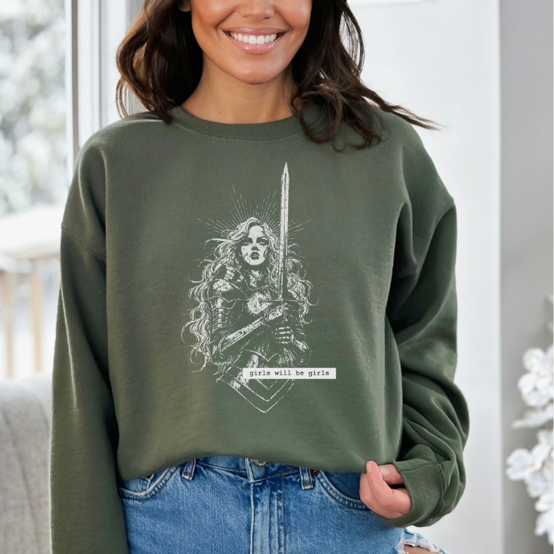 Lady Knight Sweatshirt | Girls Will Be Girls