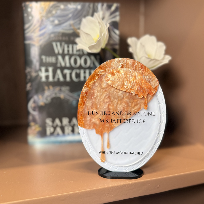 Brimstone & Ice Bookshelf Sign | When the Moon Hatched