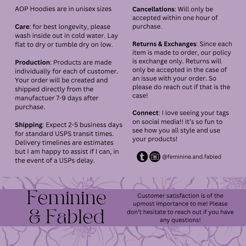 Blue Floral FMC Hoodie | FMC Collection