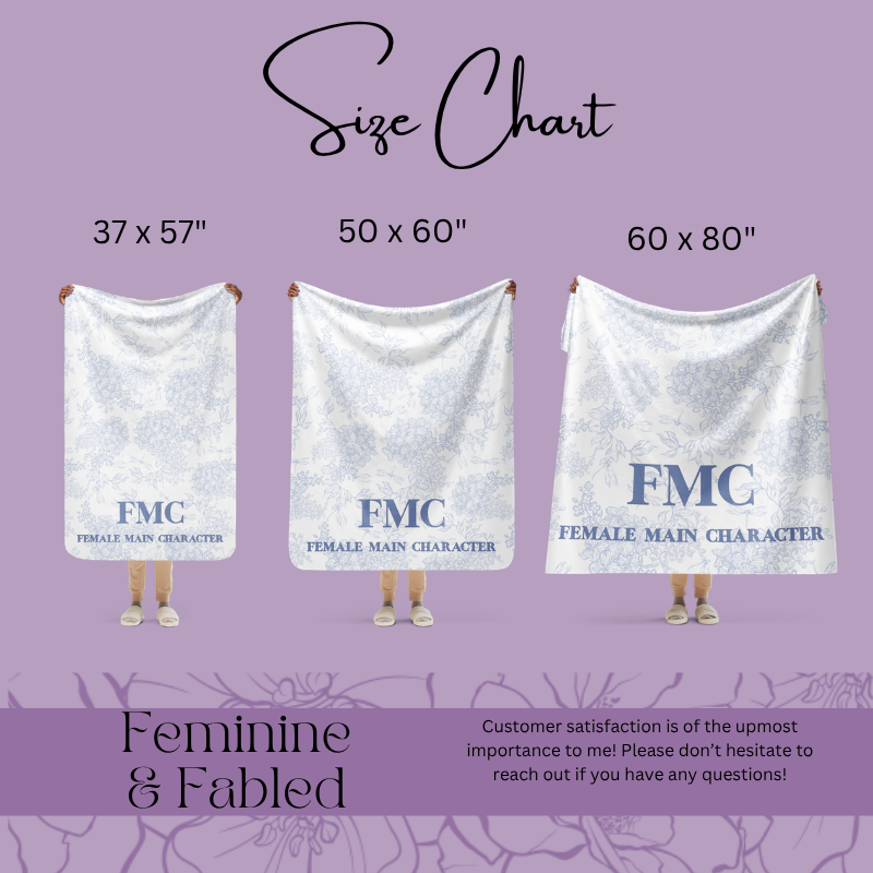 Blue Floral FMC Sherpa blanket | FMC Collection