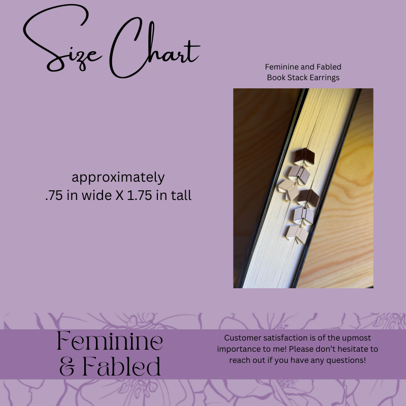 Book Stack Drop Acrylic Earrings