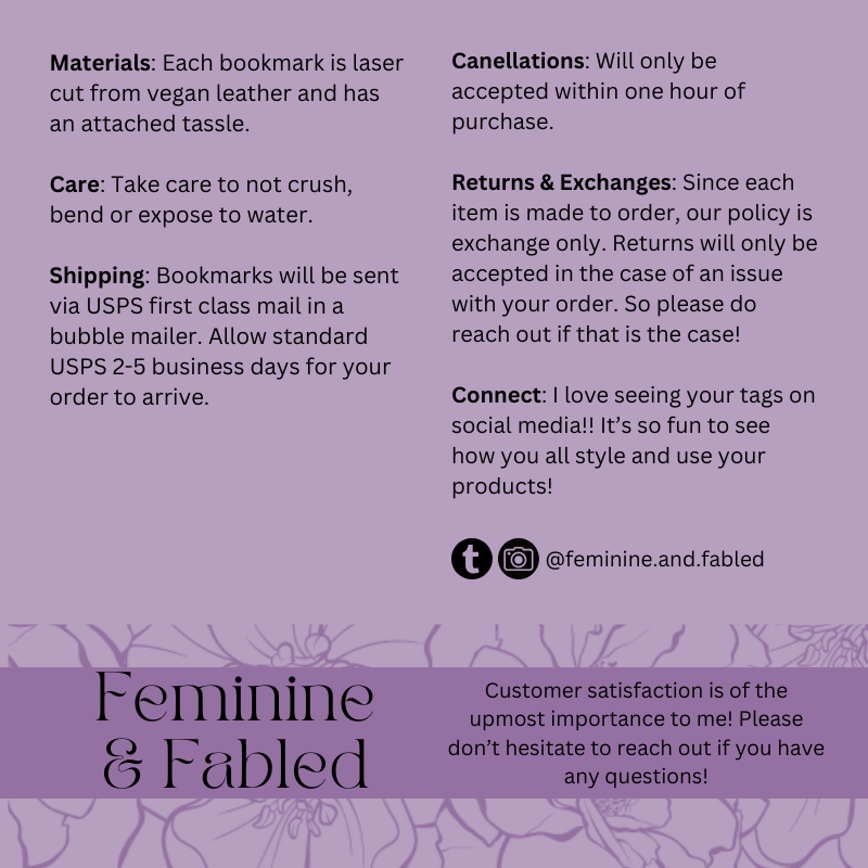 Barely Tolerable Vegan Leather Bookmark