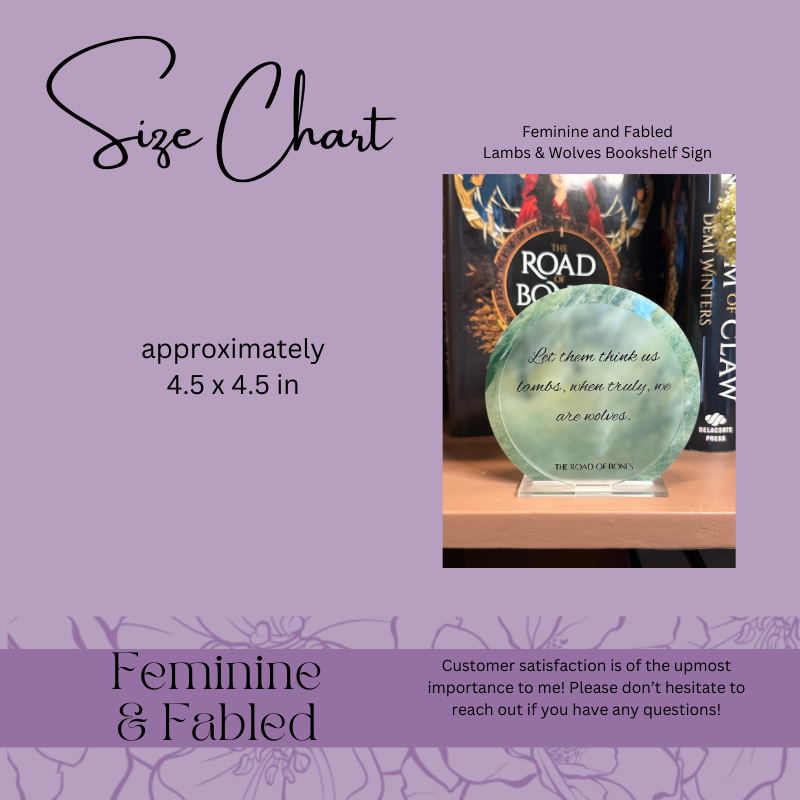 Lambs and Wolves Bookshelf Sign | The Road of Bones